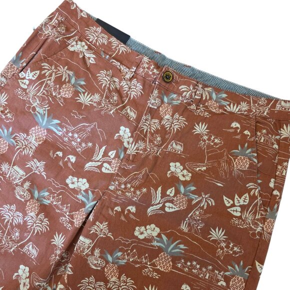 Jachs New York Bleecker Shorts Mens 34 Hawaiian Aloha Print Summer Nautical  BEW - Picture 5 of 15